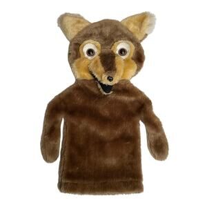 Vintage 1986 Chef Brown Plush Fox Puppet 17.5"